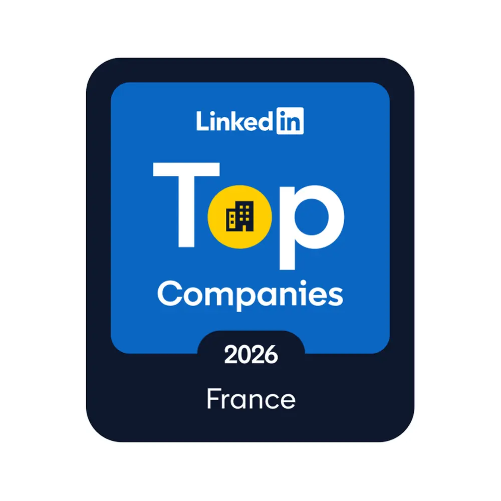 Logotypen för utmärkelsen "LinkedIn top companies".