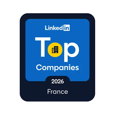 Logotypen för utmärkelsen "LinkedIn top companies".